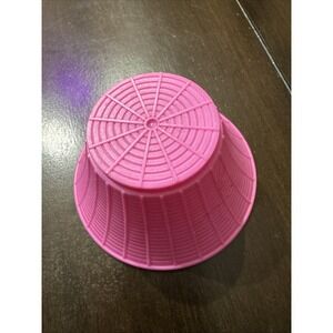 Vintage 1987 ARCO Hong Kong Barbie Patio Party Piece  Wicker Table No Top Pink